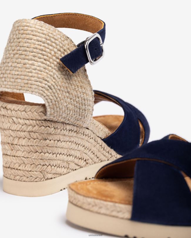 Unisa סנדל יוטה עם רצועה מוצלבת כְּחוֹל נשים V2BP2777