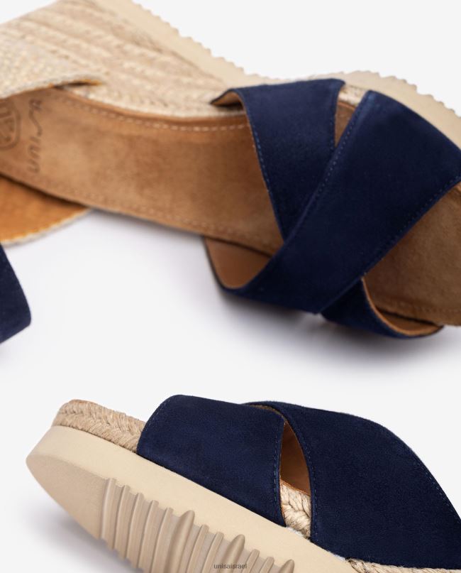 Unisa סנדל יוטה עם רצועה מוצלבת כְּחוֹל נשים V2BP2777