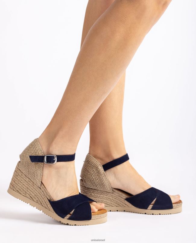 Unisa סנדל יוטה עם רצועה מוצלבת כְּחוֹל נשים V2BP2777