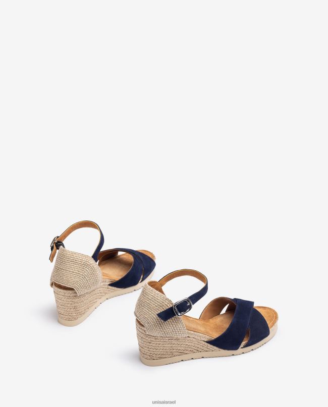 Unisa סנדל יוטה עם רצועה מוצלבת כְּחוֹל נשים V2BP2779