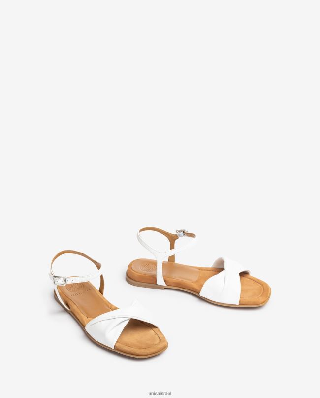 Unisa סנדל עם ערפד מרופד לבן נשים V2BP279