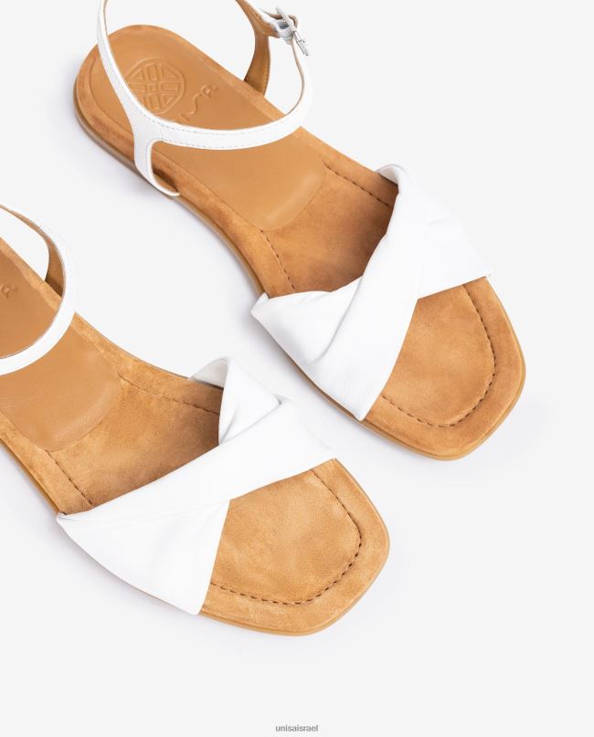 Unisa סנדל עם ערפד מרופד לבן נשים V2BP279