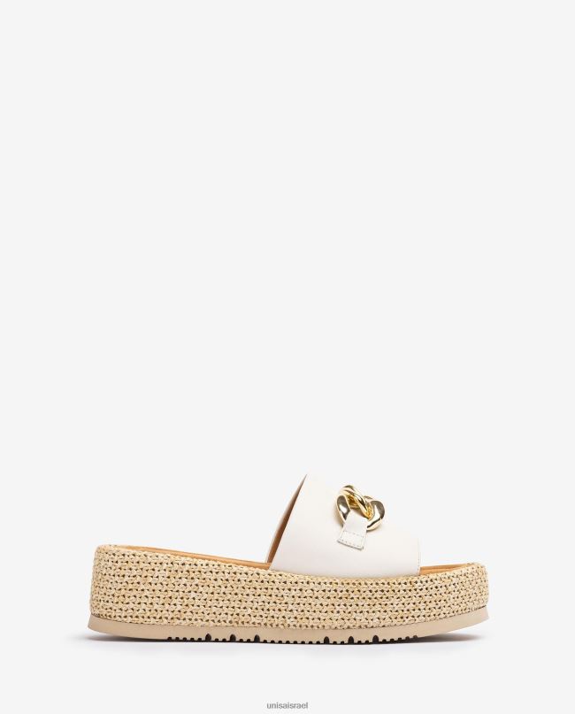 Unisa סנדל עם שרשרת על הערפד לבן נשים V2BP2801