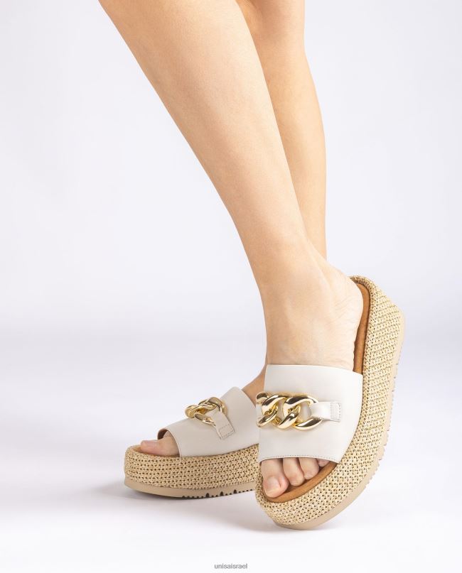 Unisa סנדל עם שרשרת על הערפד לבן נשים V2BP2801