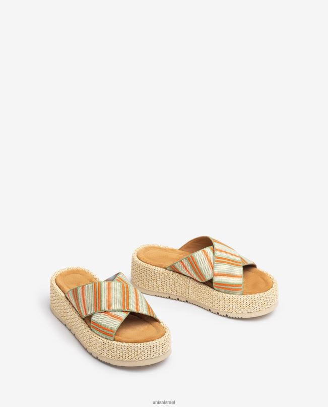 Unisa סנדל עם רצועות ירוק נשים V2BP2803