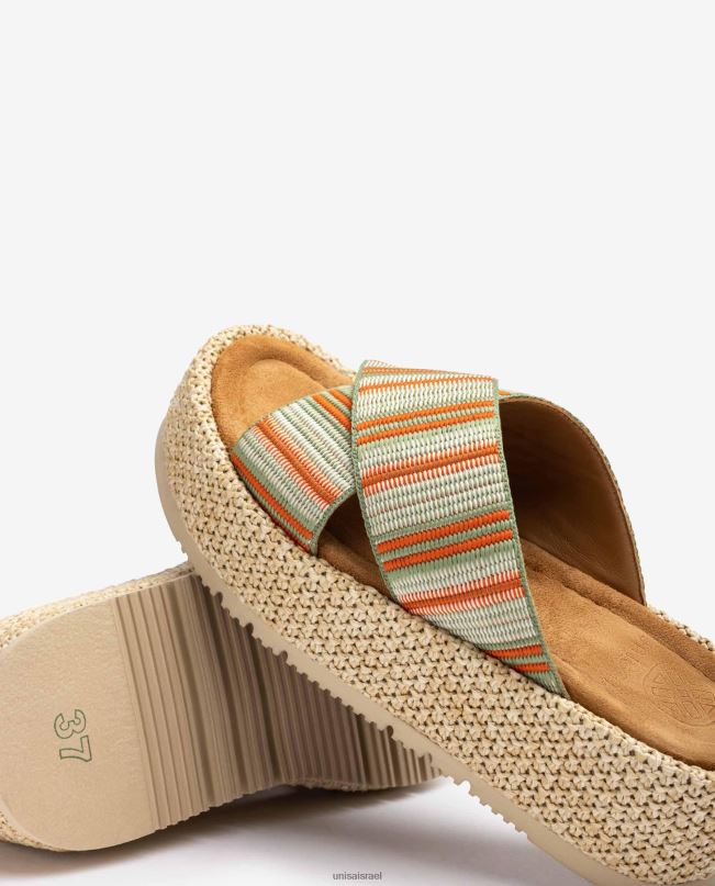 Unisa סנדל עם רצועות ירוק נשים V2BP2803