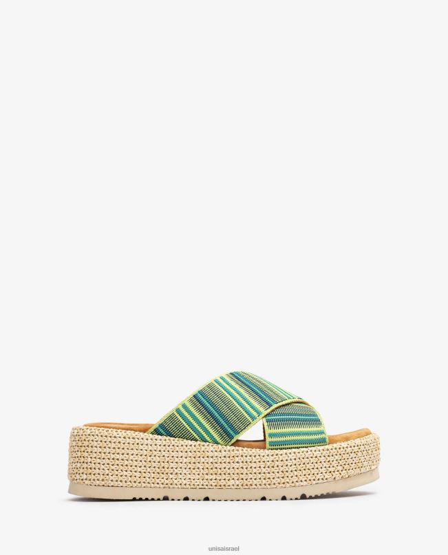 Unisa סנדל עם רצועות ירוק נשים V2BP2804