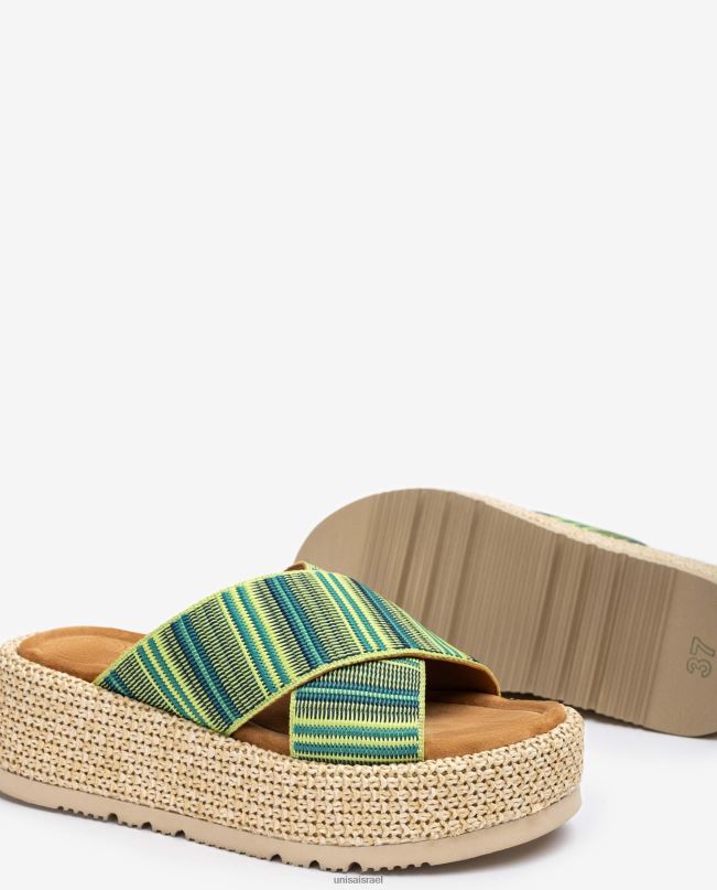 Unisa סנדל עם רצועות ירוק נשים V2BP2804