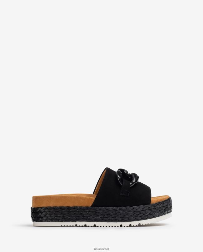 Unisa סנדל עם עיטור שרשרת שָׁחוֹר נשים V2BP2810