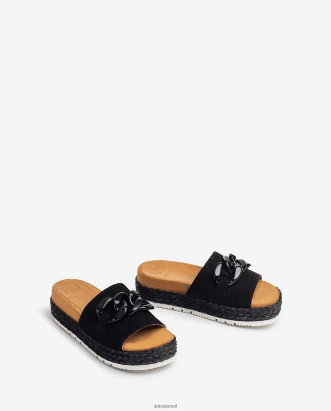 Unisa סנדל עם עיטור שרשרת שָׁחוֹר נשים V2BP2810