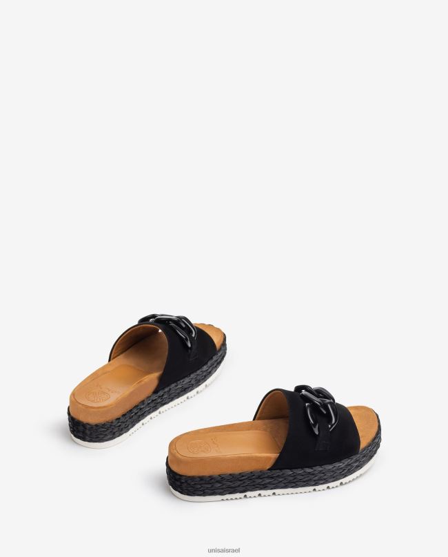 Unisa סנדל עם עיטור שרשרת שָׁחוֹר נשים V2BP2810