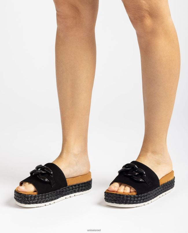 Unisa סנדל עם עיטור שרשרת שָׁחוֹר נשים V2BP2810