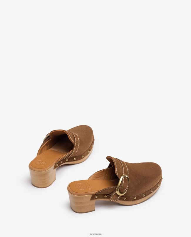 Unisa פרד עם אבזם וחתיכים חום נשים V2BP2817