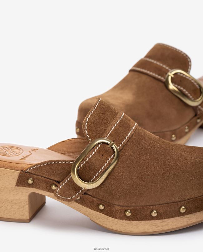 Unisa פרד עם אבזם וחתיכים חום נשים V2BP2817