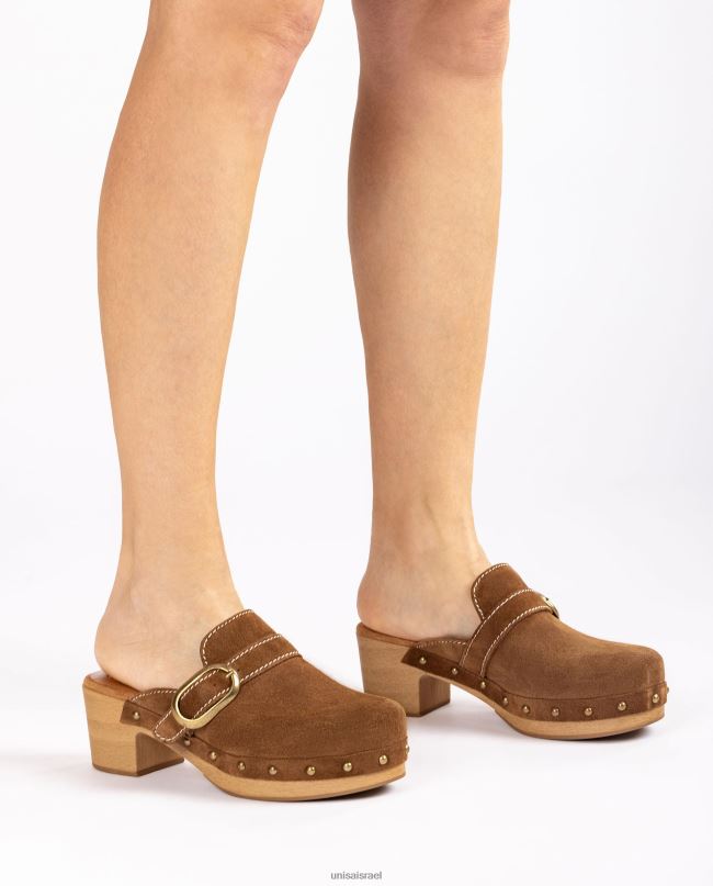 Unisa פרד עם אבזם וחתיכים חום נשים V2BP2817