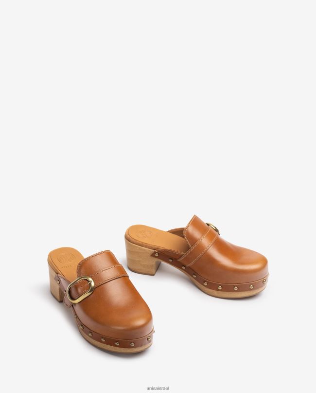 Unisa פרד עם אבזם וחתיכים חום נשים V2BP2818