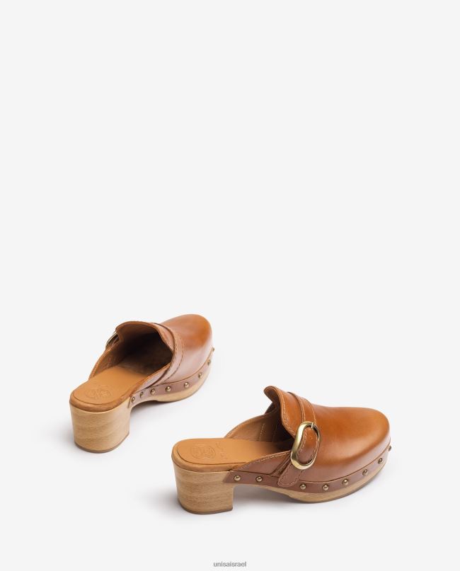 Unisa פרד עם אבזם וחתיכים חום נשים V2BP2818