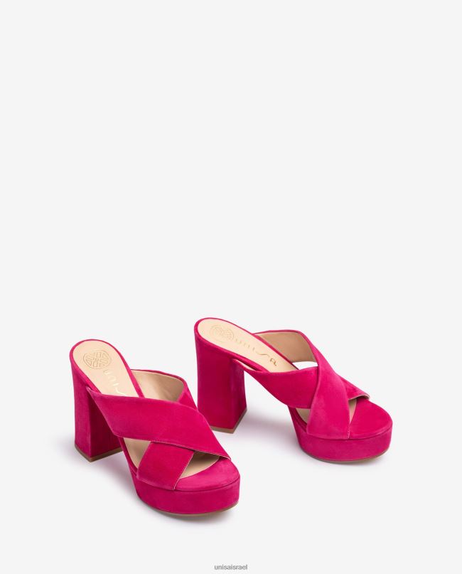 Unisa סנדל רחב עם רצועה מוצלבת אופנה נשים V2BP2825