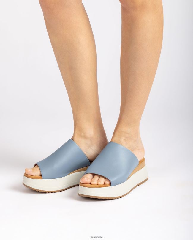 Unisa סנדל עם עקב טריז וערפד רחב כְּחוֹל נשים V2BP2829