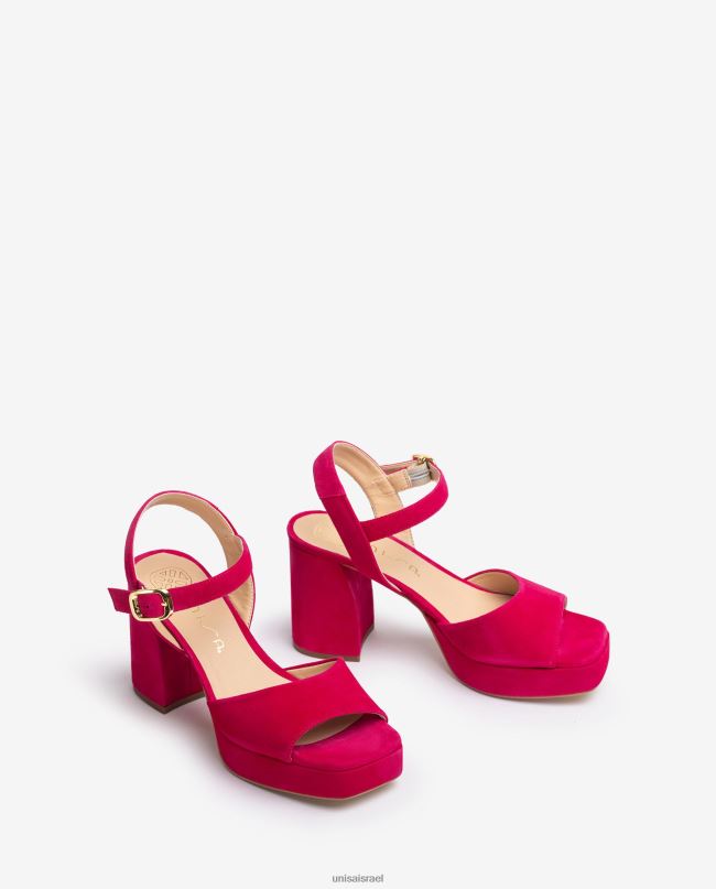 Unisa סנדל זמש עם עקב רחב וָרוֹד נשים V2BP283