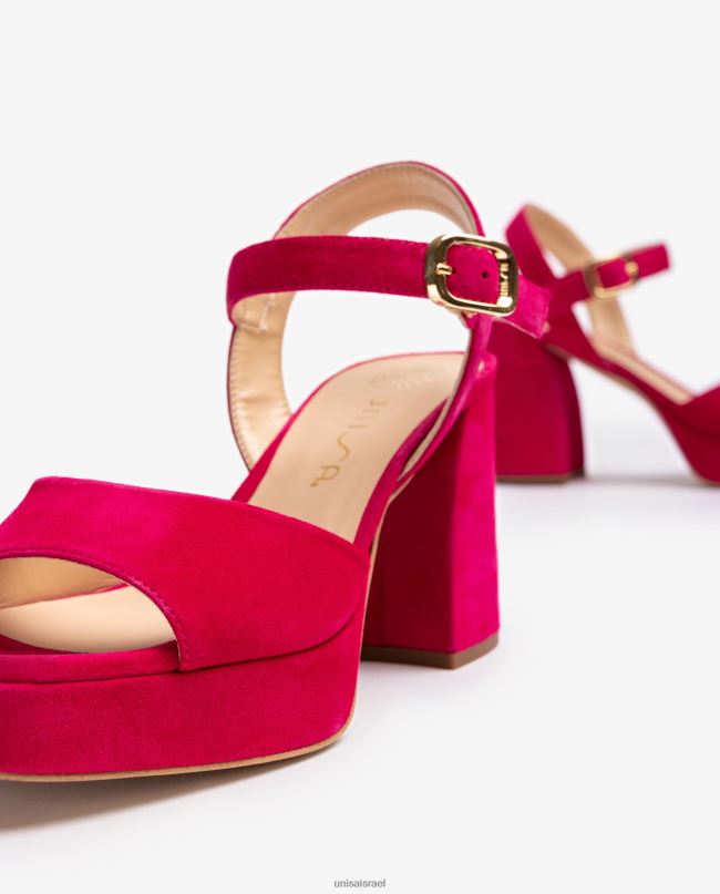 Unisa סנדל זמש עם עקב רחב וָרוֹד נשים V2BP283