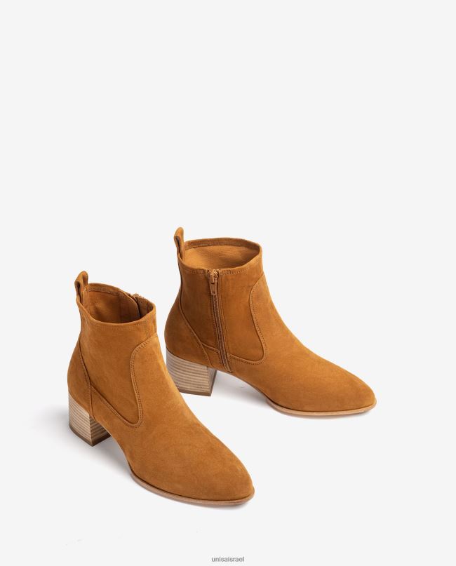 Unisa מגפון זמש עם עקב אופנה נשים V2BP2845