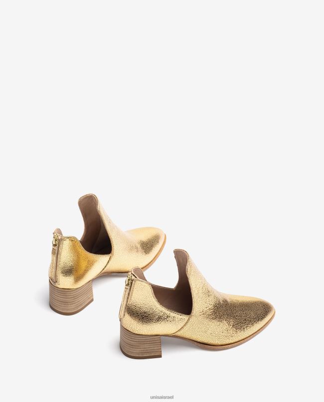 Unisa מגף עור באפקט מתכתי אופנה נשים V2BP2848