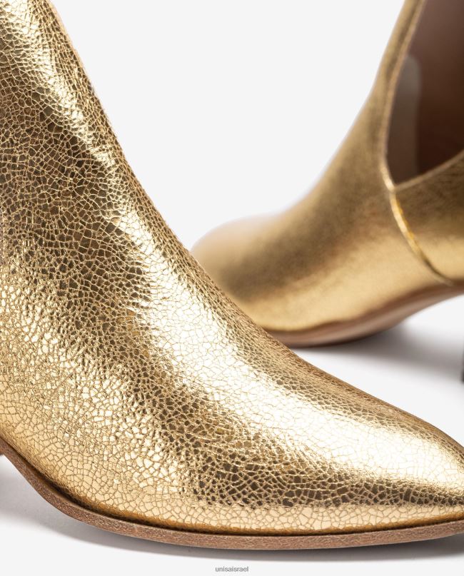 Unisa מגף עור באפקט מתכתי אופנה נשים V2BP2848