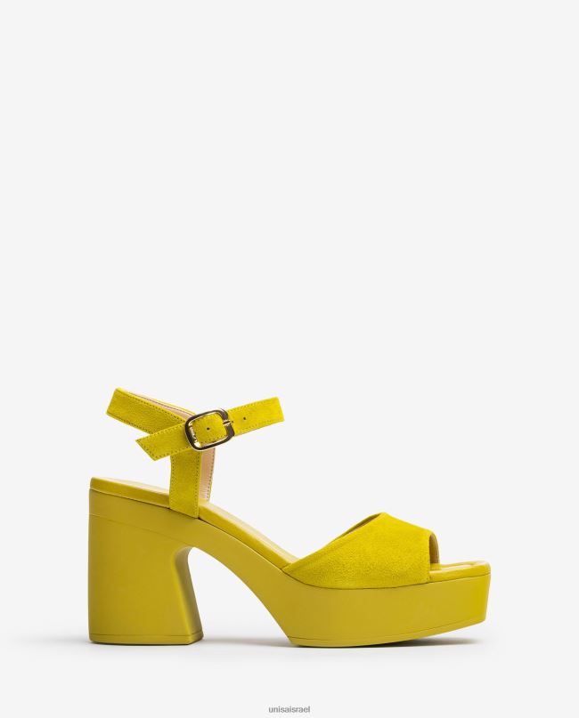 Unisa סנדל עם עקב בלוק תואם ירוק נשים V2BP285