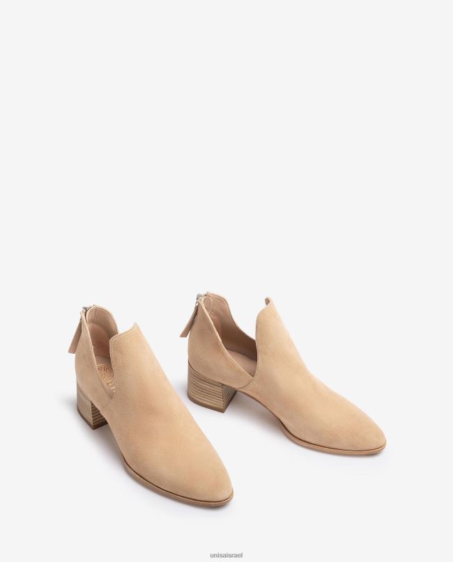 Unisa מגף זמש בז' נשים V2BP2850