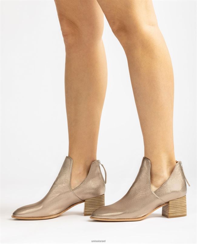 Unisa מגף עור באפקט מתכתי בְּרוֹנזָה נשים V2BP2852