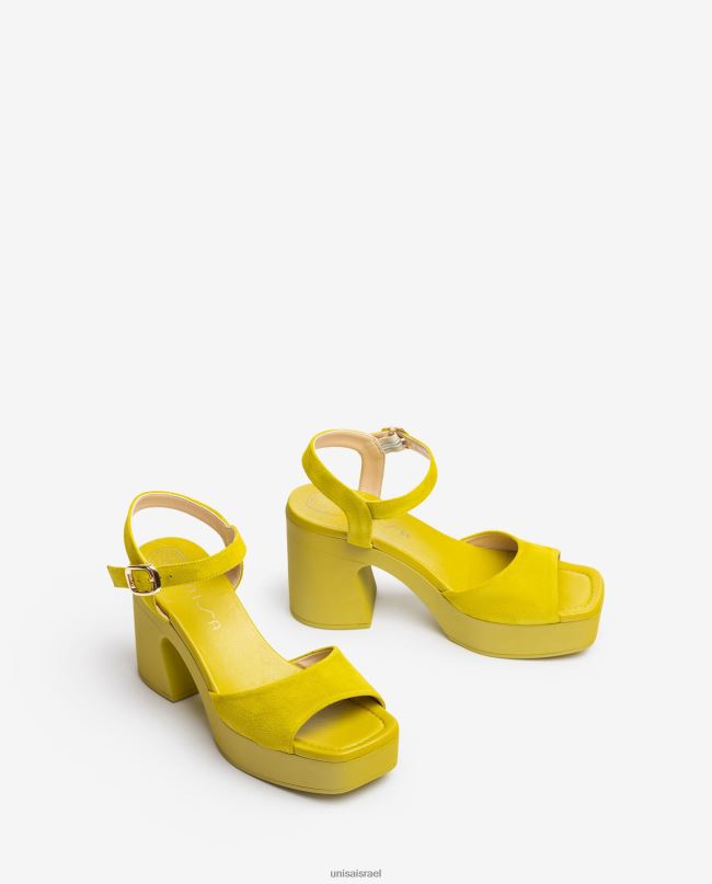 Unisa סנדל עם עקב בלוק תואם ירוק נשים V2BP285