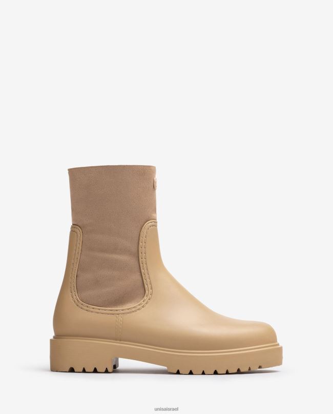 Unisa מגף גומי בז' נשים V2BP2866