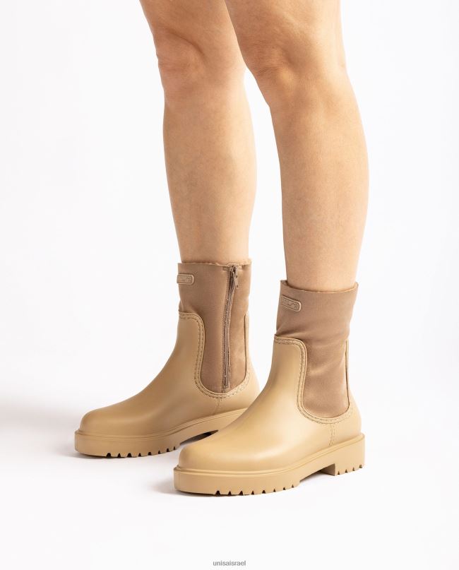 Unisa מגף גומי בז' נשים V2BP2866