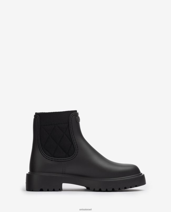 Unisa מגף קרסול גומי שָׁחוֹר נשים V2BP2870