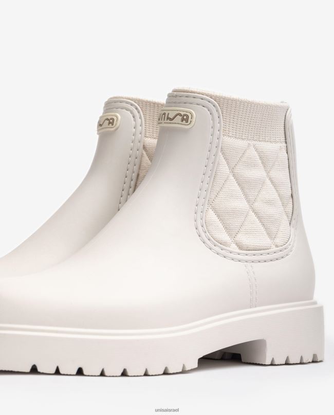 Unisa מגף קרסול גומי לבן נשים V2BP2871