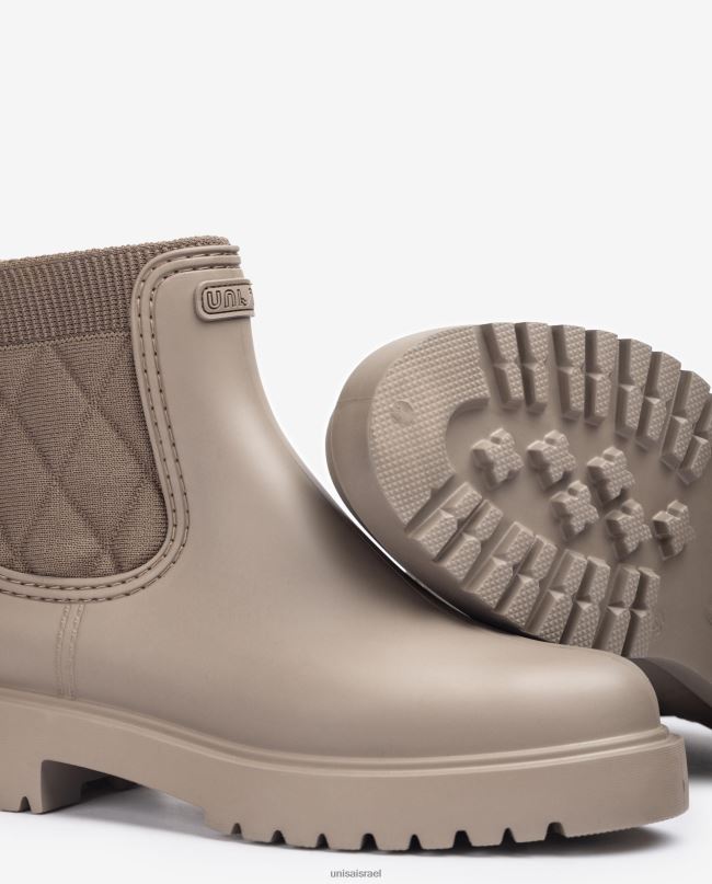 Unisa מגף קרסול גומי חום נשים V2BP2872