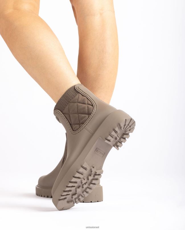 Unisa מגף קרסול גומי חום נשים V2BP2872