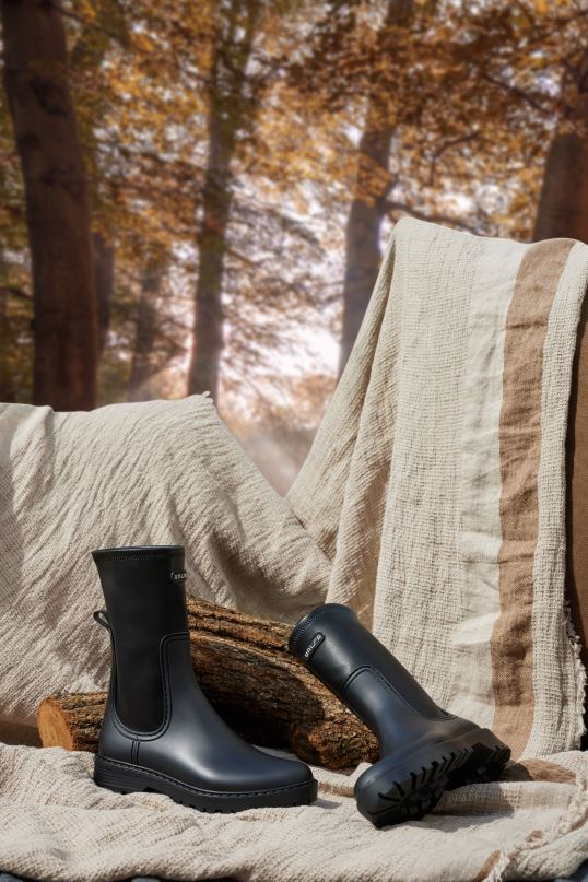 Unisa מגפוני וולינגטון מוט אלסטי שָׁחוֹר נשים V2BP2875