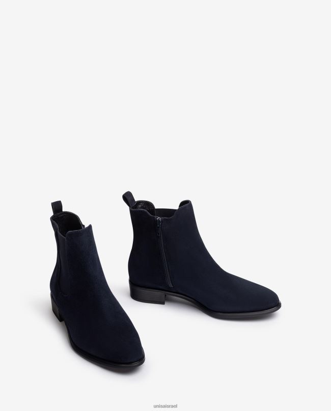 Unisa מגף צ'לסי עם רוכסן כְּחוֹל נשים V2BP2877