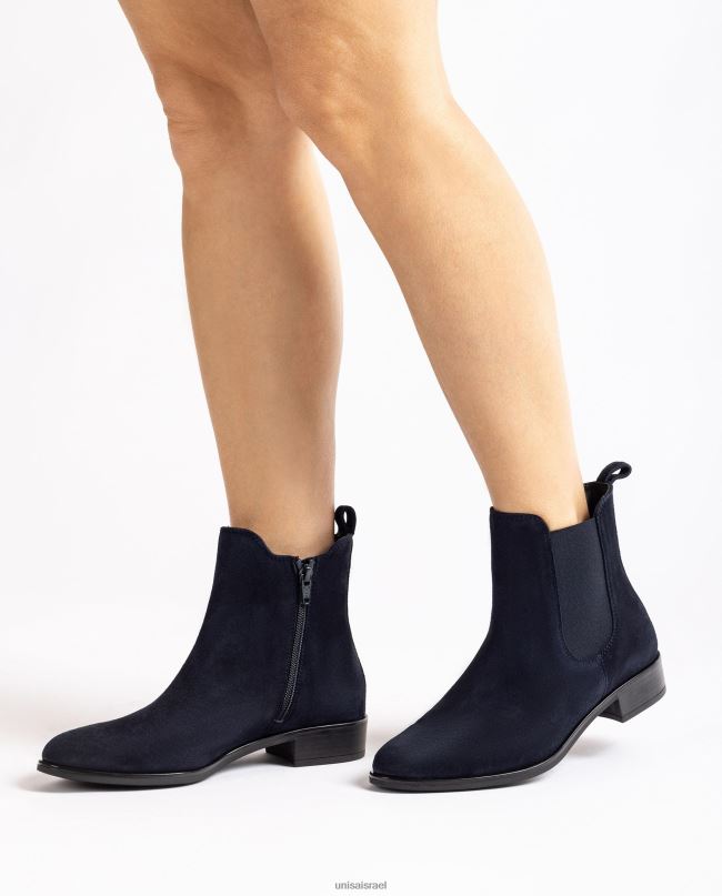 Unisa מגף צ'לסי עם רוכסן כְּחוֹל נשים V2BP2877