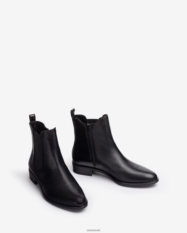 Unisa מגף צ'לסי עם רוכסן שָׁחוֹר נשים V2BP2880