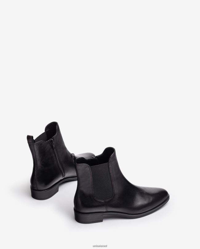 Unisa מגף צ'לסי עם רוכסן שָׁחוֹר נשים V2BP2880