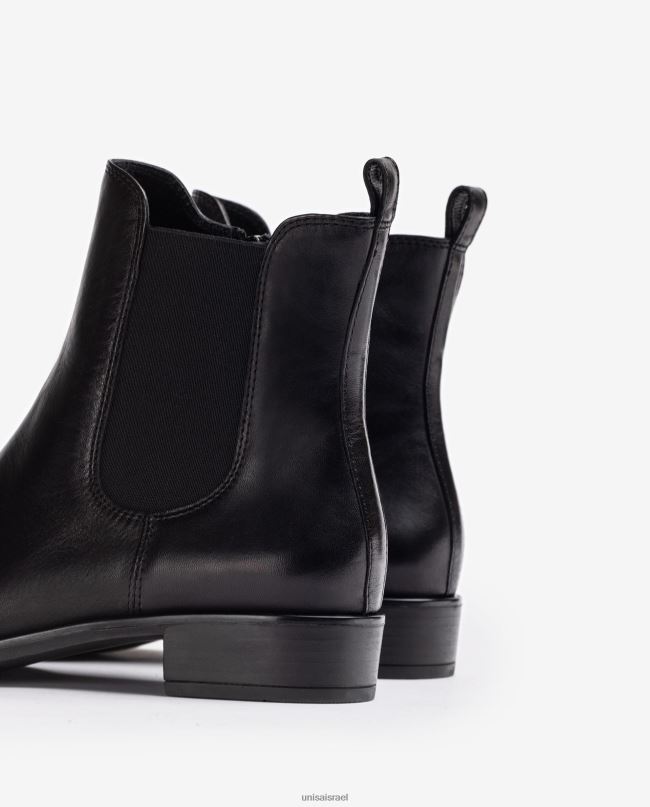 Unisa מגף צ'לסי עם רוכסן שָׁחוֹר נשים V2BP2880