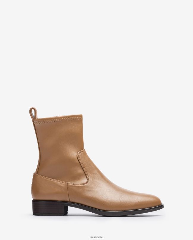 Unisa מגפון רגיל עם קו רבע אלסטי עליון חום נשים V2BP2885