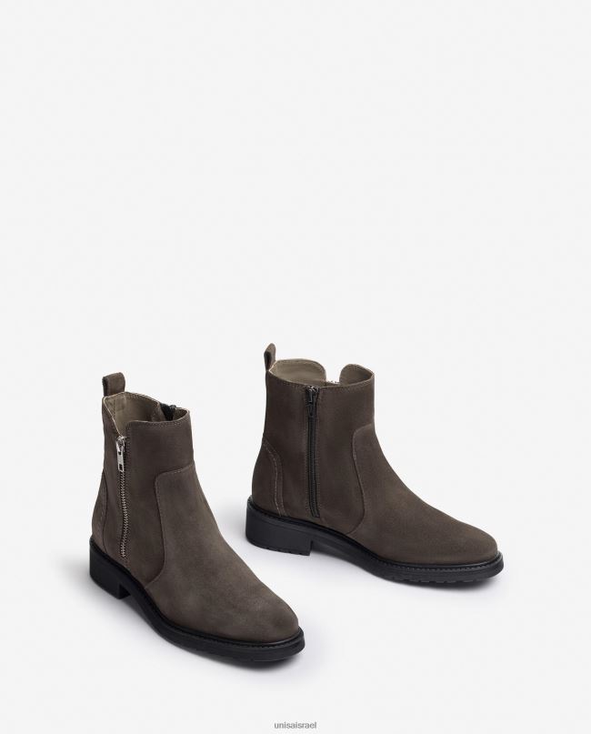 Unisa מגפון זמש עם רוכסן אופנה נשים V2BP2889