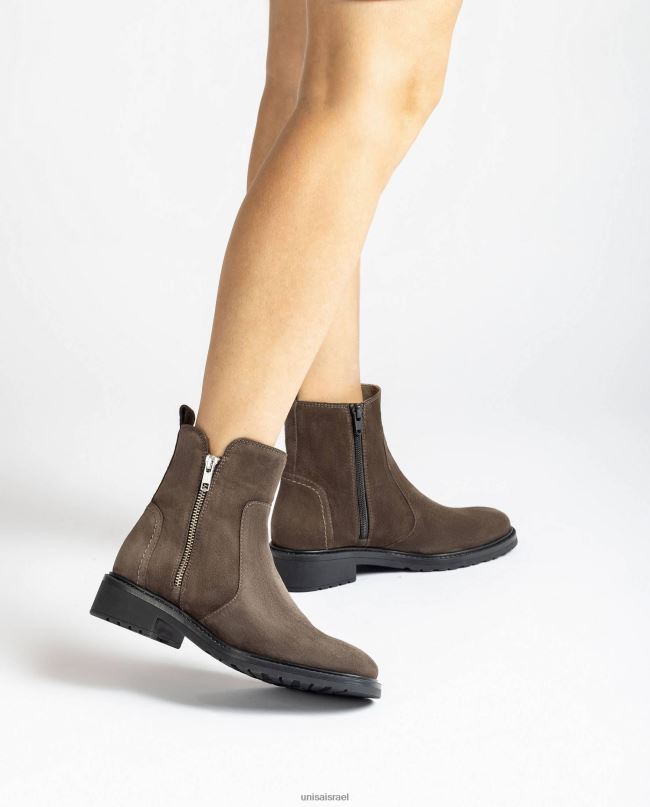 Unisa מגפון זמש עם רוכסן אופנה נשים V2BP2889