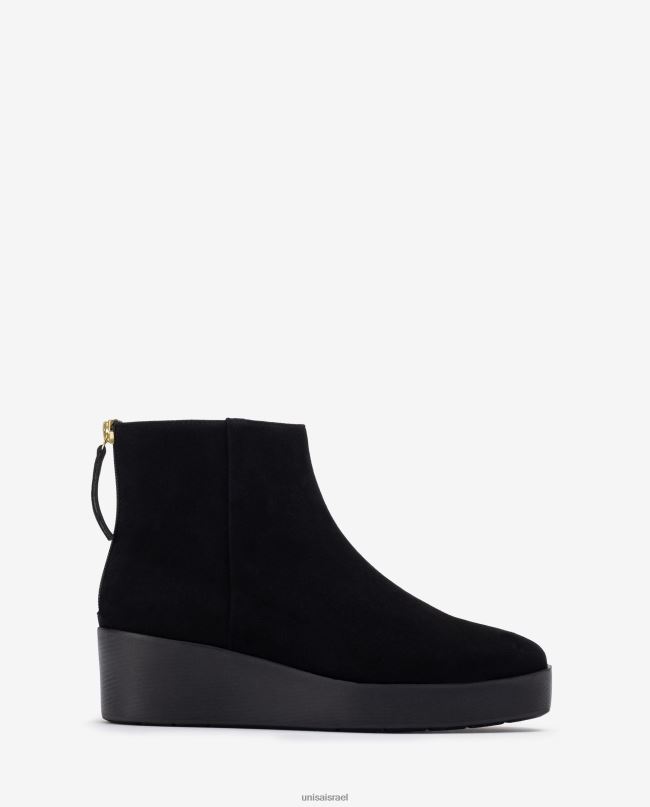 Unisa מגפון קרסול עם רוכסן מאחור שָׁחוֹר נשים V2BP2896