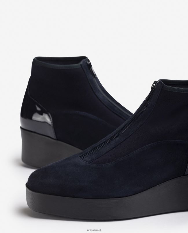 Unisa מגף קרסול קל במיוחד עם רוכסן כְּחוֹל נשים V2BP2898