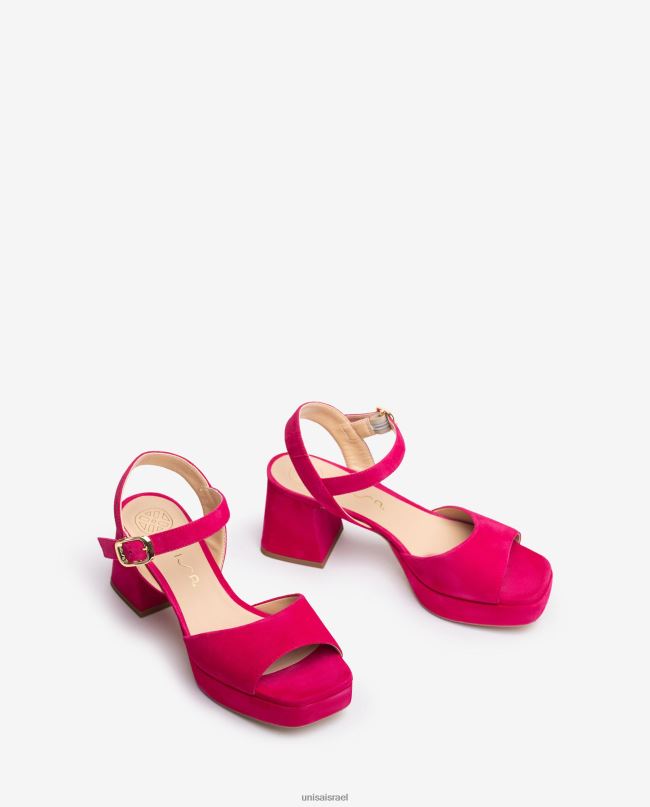 Unisa סנדל עם עקב ופלטפורמה וָרוֹד נשים V2BP28